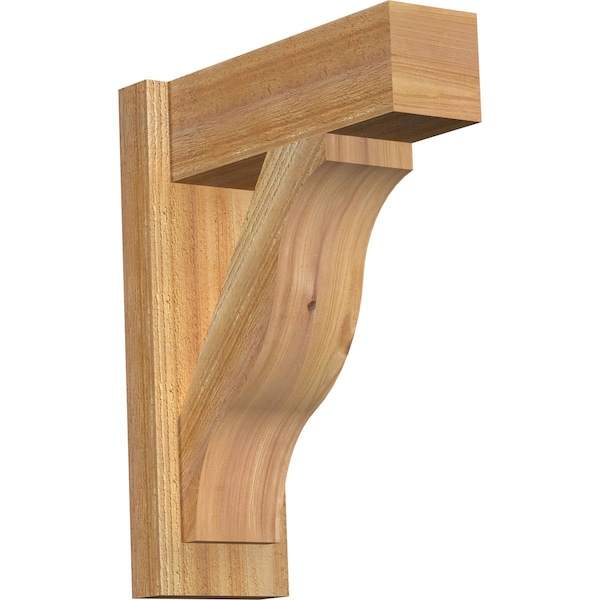 Ekena Millwork Funston Block Rough Sawn Outlooker, Western Red Cedar, 6"W x 16"D x 20"H OUT06X16X20FST05RWR - main